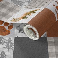 Fox Forest Quilt - Rust, Grey, Tan Linen Texture