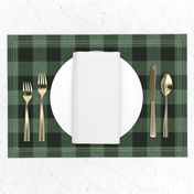 Textured Buffalo Plaid - Dark green and black