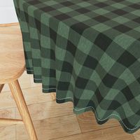 Textured Buffalo Plaid - Dark green and black