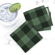 Textured Buffalo Plaid - Dark green and black