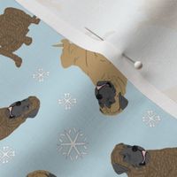 Tiny Mastiffs - winter snowflakes