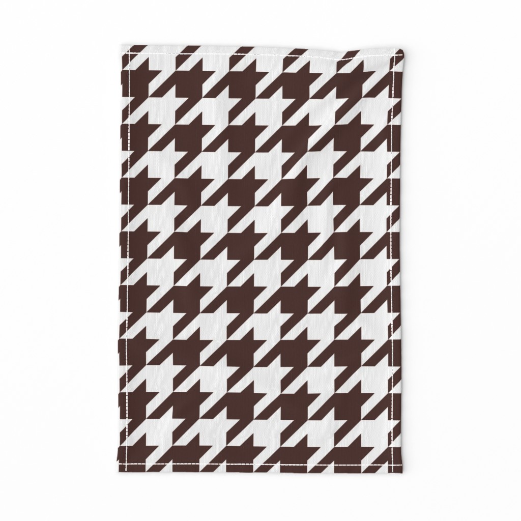 Three Inch Brown and White Houndstooth