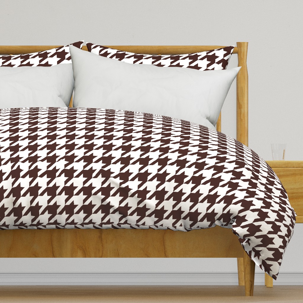 Three Inch Brown and White Houndstooth