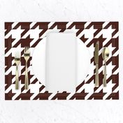 Three Inch Brown and White Houndstooth