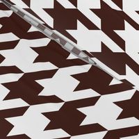 Three Inch Brown and White Houndstooth