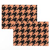 Three Inch Peach and Black Houndstooth