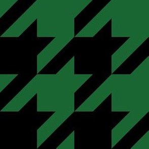 Three Inch Spruce Green and Black Houndstooth