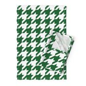 Three Inch Spruce Green and White Houndstooth