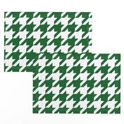 Three Inch Spruce Green and White Houndstooth