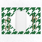 Three Inch Spruce Green and White Houndstooth