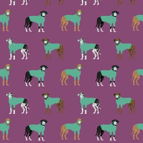 Great Dane scrubs custom fabric dog breeds pets purple