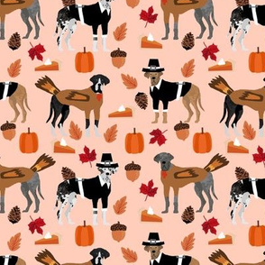 Great Dane thanksgiving fabric dog breeds pets peach