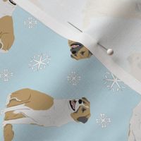 Tiny Anatolian Shepherd dogs - winter snowflakes