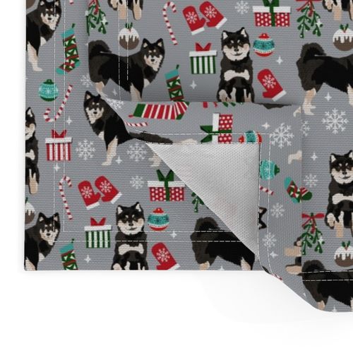 Finnish lapphund dog fabric - xmas christmas dog design 