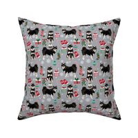 Finnish lapphund dog fabric - xmas christmas dog design 