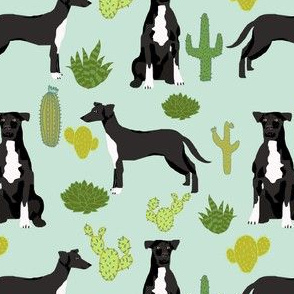 Dog cactus fabric. 