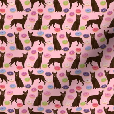 australian kelpie fabric red kelpie design - donuts food fabric