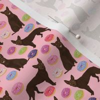 australian kelpie fabric red kelpie design - donuts food fabric