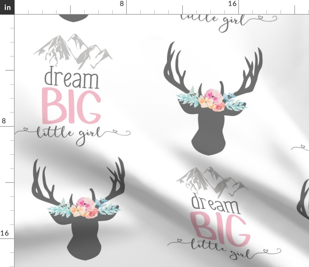 9 inch Dream Big & Floral Deer