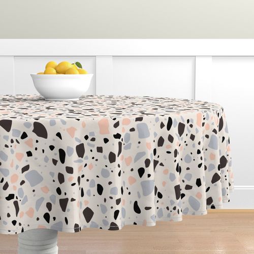 Abstract Cotton Sateen Circle Tablecloth by Spoonflower Marble Round Tablecloth Nero Marquina Marble by kimsa