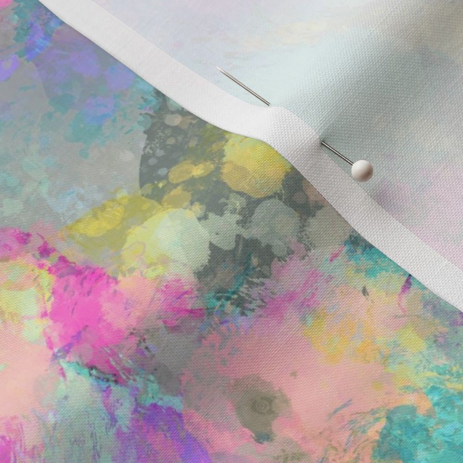 Watercolour Abstract Paint & Splatters Fabric | Spoonflower