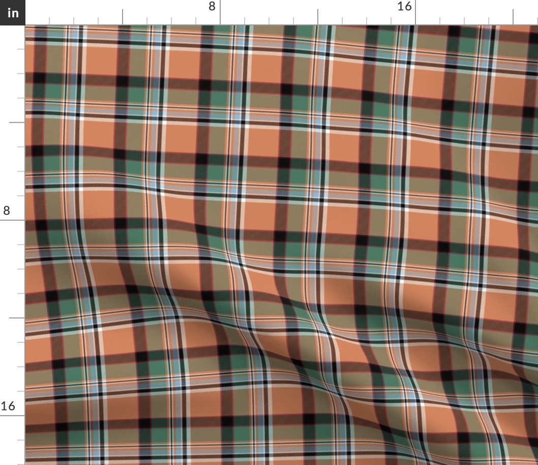 Dundee asymmetrical tartan, 3" weathered