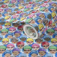 Cap and Goggles on Pool Tiles