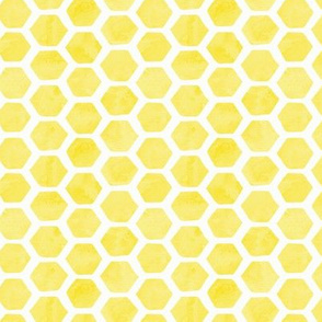 Watercolor Lemon Hexagon