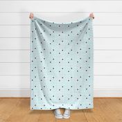 Modern polka dots light blue on white