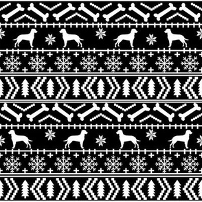 Dalmatian fair isle christmas dog breed fabric ugly sweater black and white
