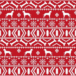 Dalmatian fair isle christmas dog breed fabric ugly sweater red
