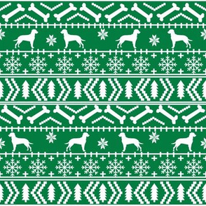 Dalmatian fair isle christmas dog breed fabric ugly sweater green