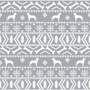 Dalmatian fair isle christmas dog breed fabric ugly sweater grey