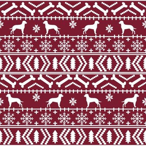 Dalmatian fair isle christmas dog breed fabric ugly sweater ruby