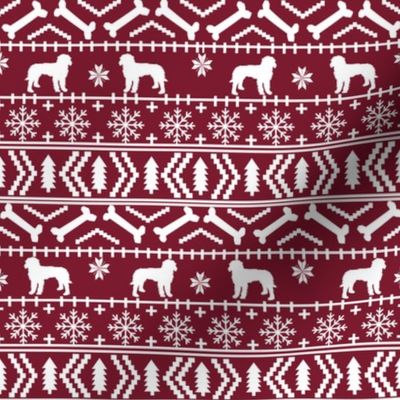 Golden Doodle fair isle christmas dog breed fabric ugly sweater ruby