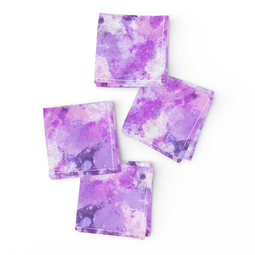 Watercolour Abstract Paint & Splatters Purple Lilac