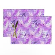 Watercolour Abstract Paint & Splatters Purple Lilac