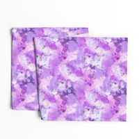 Watercolour Abstract Paint & Splatters Purple Lilac