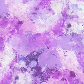 Watercolour Abstract Paint & Splatters Purple Lilac