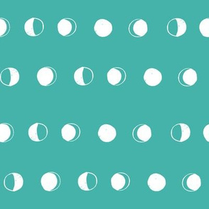 moon phases fabric // astronomy night sky moon eclipse full moons design turquoise