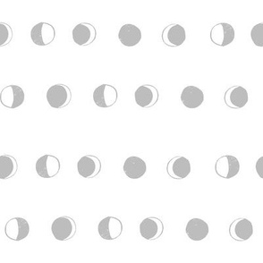 moon phases fabric // astronomy night sky moon eclipse full moons design white grey