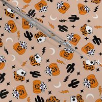 western halloween fabric - cowboy skull fabric halloween fabric