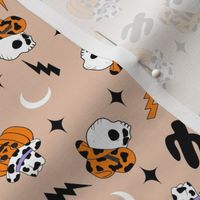 western halloween fabric - cowboy skull fabric halloween fabric