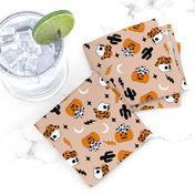 western halloween fabric - cowboy skull fabric halloween fabric