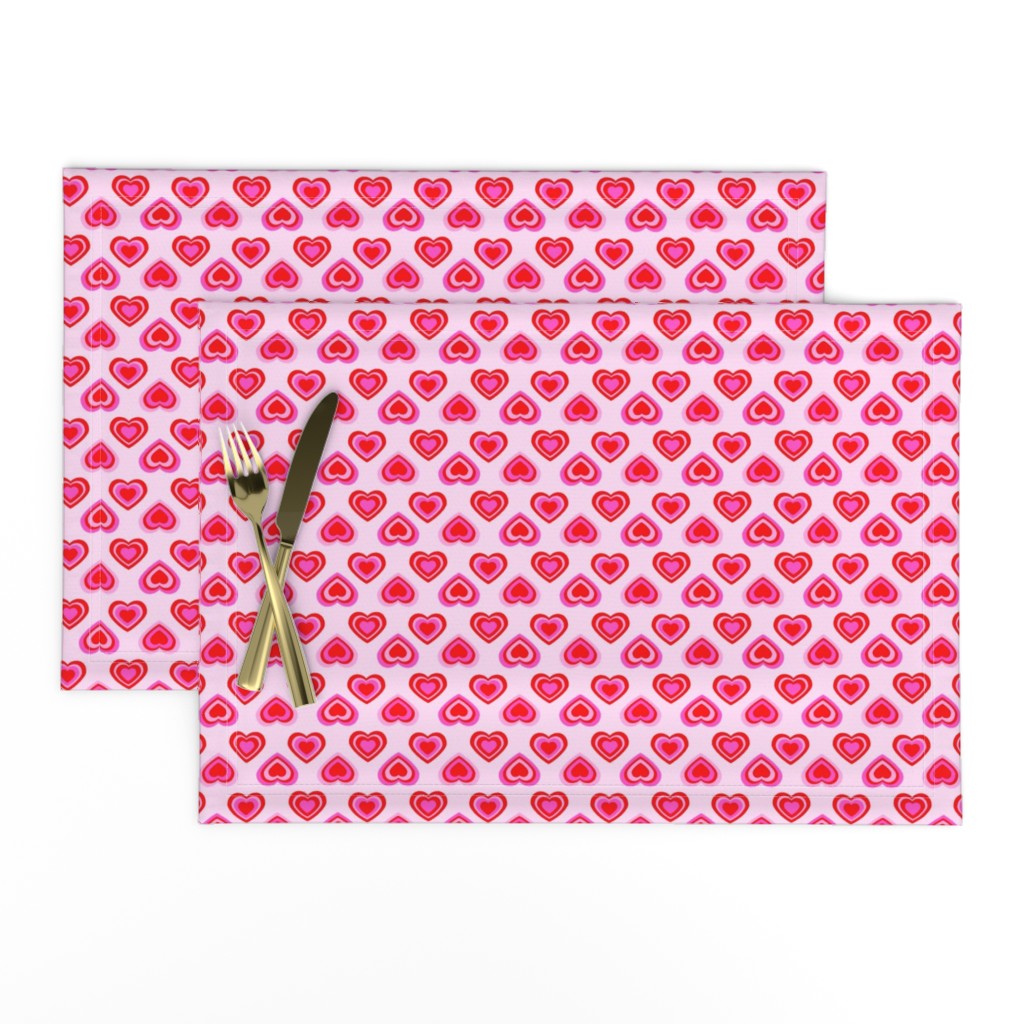 small y2k hearts fabric - cute pink hearts, 90s hearts