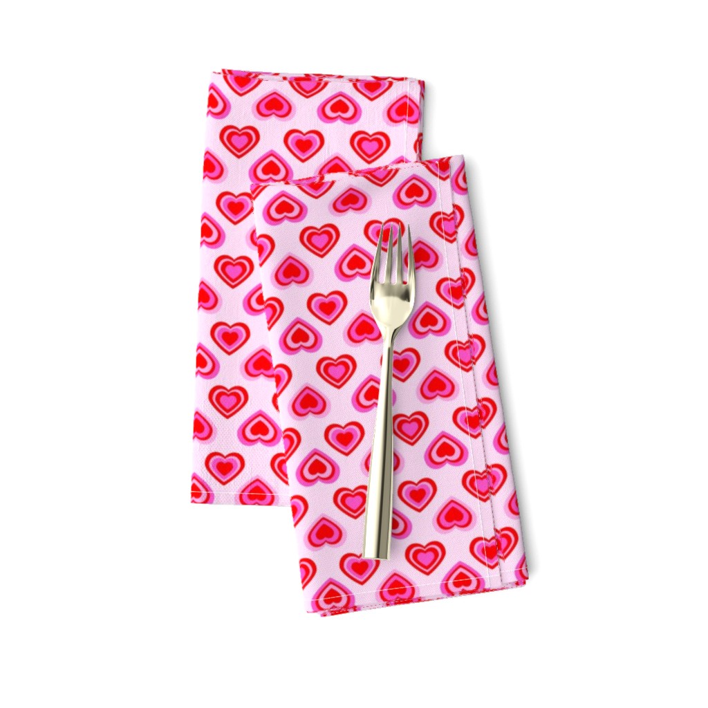 small y2k hearts fabric - cute pink hearts, 90s hearts