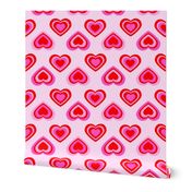 small y2k hearts fabric - cute pink hearts, 90s hearts