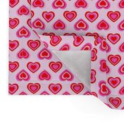 small y2k hearts fabric - cute pink hearts, 90s hearts