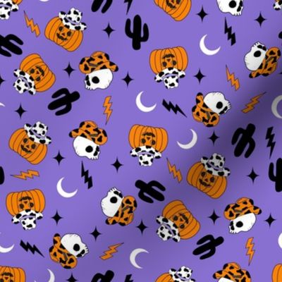 western halloween fabric - cowboy skull fabric halloween fabric