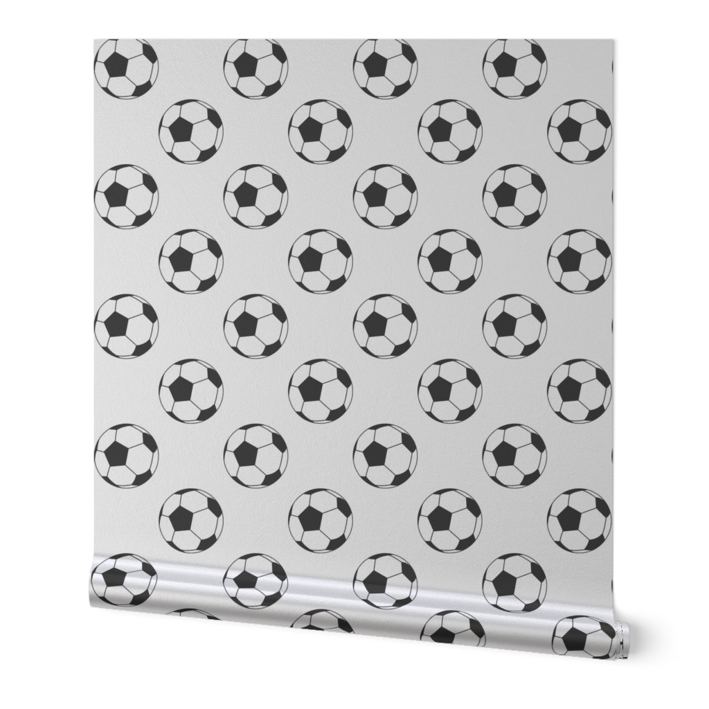 Two Inch Black and White Soccer Balls on White